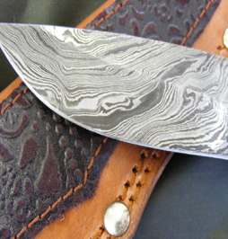 huting knife damascus 13